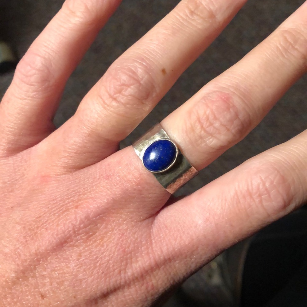 Lapis ring sterling silver